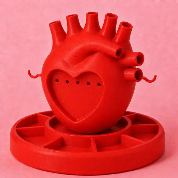 Anatomical Heart Makeup Organizer Lip Gloss Holder - Model preview 6