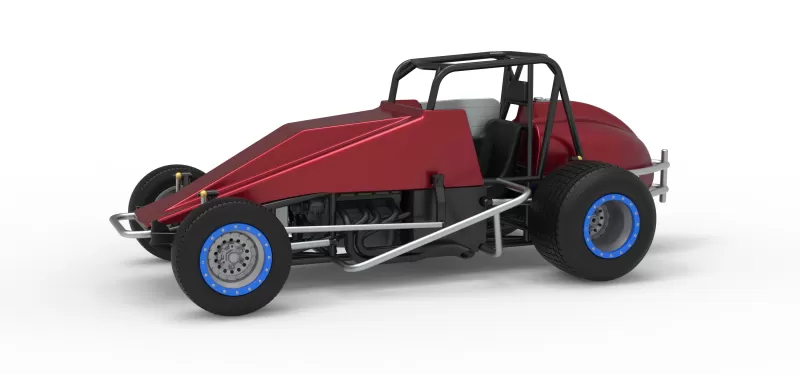 Vintage Dirt Silver Crown Car Scale 1:25 - Model preview 1