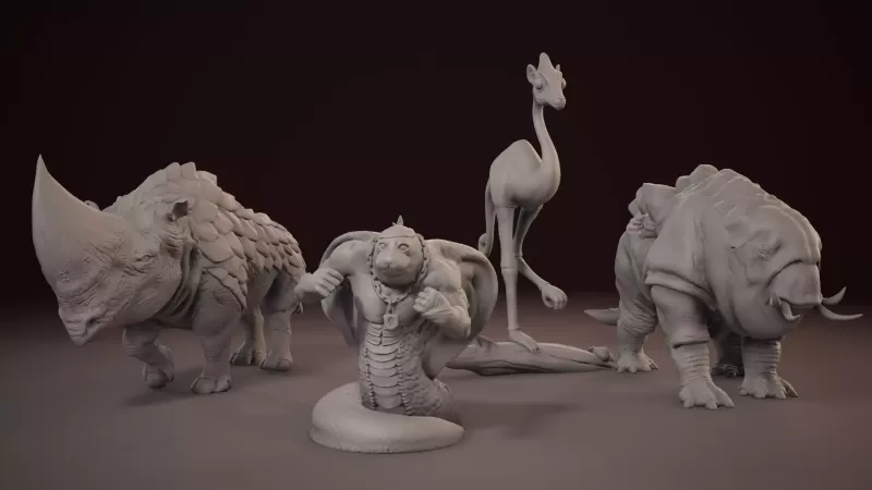 Alien Animal Creatures Pack - Model preview 1