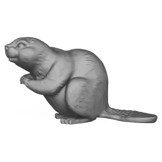 3D Printable Beaver Animal - Model thumbnail 3