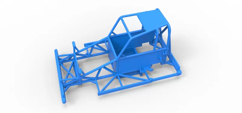Frame of New Zealand Ministock car Version 2 Scale 1:25 - Model preview 2
