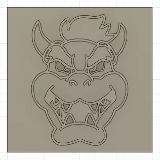 Plaque tête de Bowser