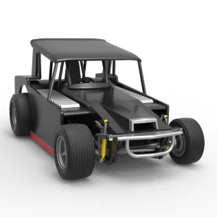 Vintage Dirt Modified stock car Version 6 Scale 1:25 - Model thumbnail 26