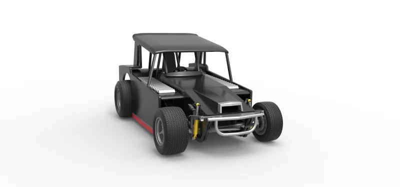 Vintage Dirt Modified stock car Version 6 Scale 1:25 - Model preview 26