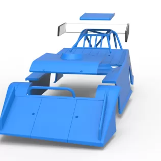 Shell of Wedge Dirt Late model Scale 1:25 - Model thumbnail 22