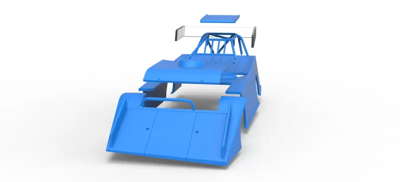 Shell of Wedge Dirt Late model Scale 1:25 - Model preview 22