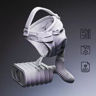 WWI Gas Mask S.B.R. #RoZ - Model thumbnail 7