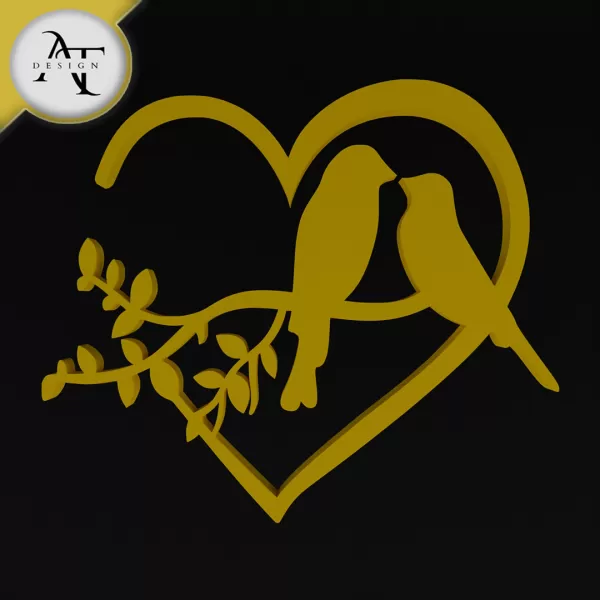 Birds - Silhouette - 2D Wall Art Decor - Model preview 1