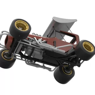 Vintage Winged Supermodified stock car Scale 1:25 - Model thumbnail 3