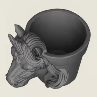 Unicorn Horse Planter - Model thumbnail 2