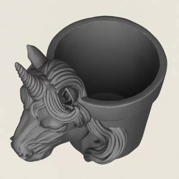 Unicorn Horse Planter - Model preview 2