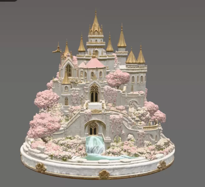 Blossom Crown Castle STL File for 3D Print - Model preview 8