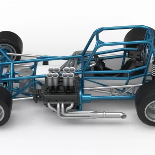 Vintage Supermodified stock car Base Version 3 Scale 1:25 - Model thumbnail 10