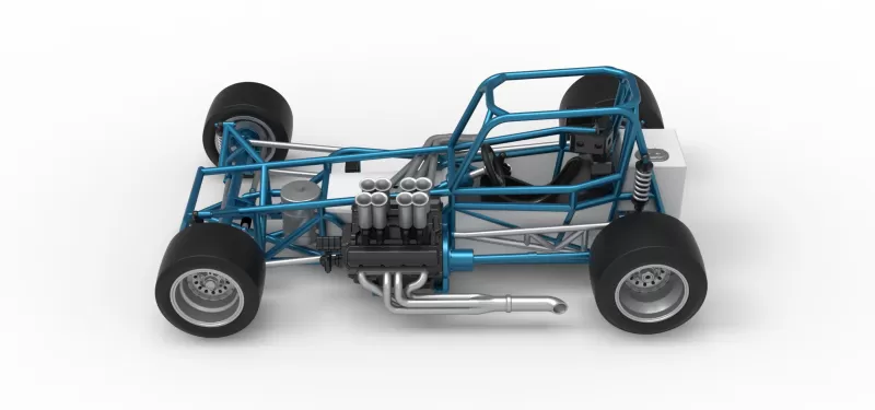 Vintage Supermodified stock car Base Version 3 Scale 1:25 - Model preview 10