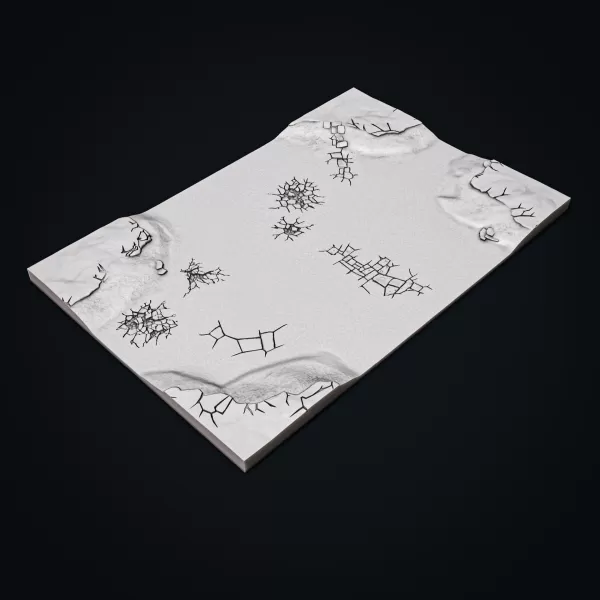 Modular Sci-Fi Battle Board – Realm-Style Gameboard (6 Tiles) - Model preview 3