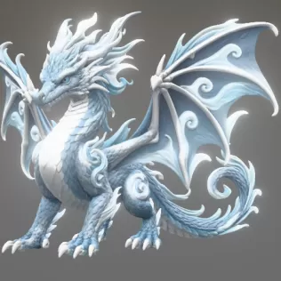Ocean Breeze Dragon STL File for 3D Print - Model thumbnail 6