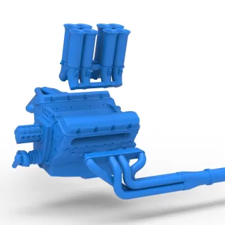 Engine V8 for Supermodified race car Version 5 Scale 1:25 - Model thumbnail 17