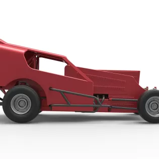 Vintage Dirt Modified stock car Version 4 Scale 1:25 - Model thumbnail 22