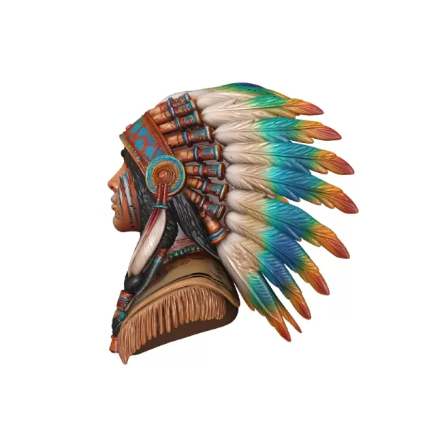 Apache Warrior Man 3D Model - Model preview 3