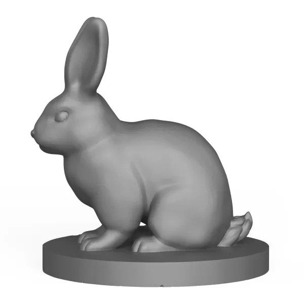 3D Printable Rabbit Statue - Model preview 3