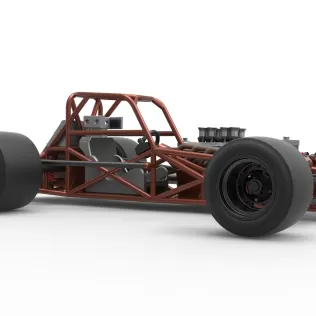 Supermodified front engine race car Base Version 3 Scale 1:25 - Model thumbnail 25