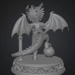 Fantasy Football Dragon STL for 3D Printing - Model thumbnail 11