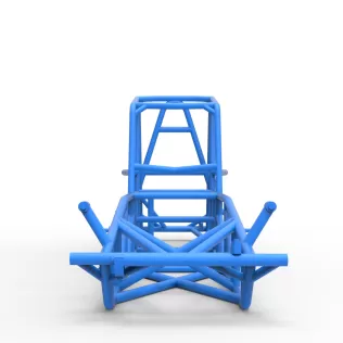 Frame of Vintage Dirt Modified stock car Scale 1:25 - Model thumbnail 5