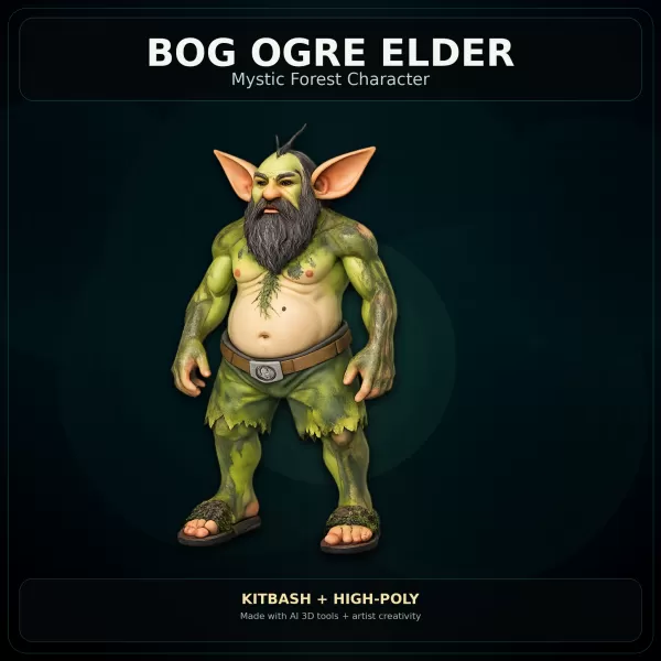 Mystic Forest Creatures – Fantasy 3D Character Pack - Model preview 14