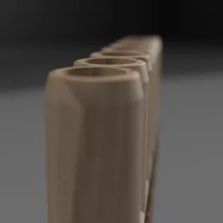 Indian Pan Flute V2 – One-Piece Instrument (C5 → C6) - Model thumbnail 2