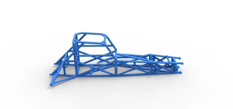 Frame of Supermodified front engine race car V3 Scale 1:25 - Model preview 14
