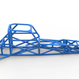 Frame of Supermodified front engine race car V3 Scale 1:25 - Model thumbnail 14