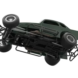 Vintage Dirt Modified stock car while turning Scale 1:25 - Model thumbnail 3