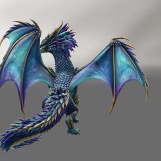 Azure Storm Dragon STL File for 3D Print - Model thumbnail 8