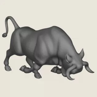 Charging Bull Print Ready 3D Model - Model thumbnail 4
