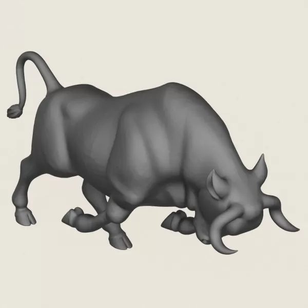 Charging Bull Print Ready 3D Model - Model preview 4