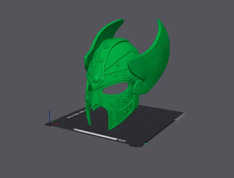 Viking Warrior Helmet Mask - Model preview 6