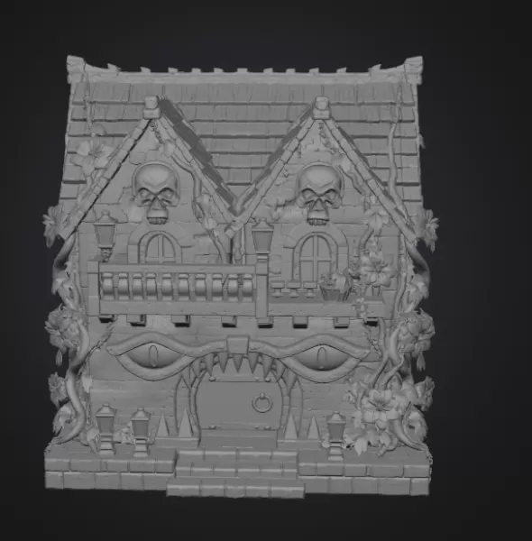Cursed Watcher Manor STL File for 3D Print - Model preview 9