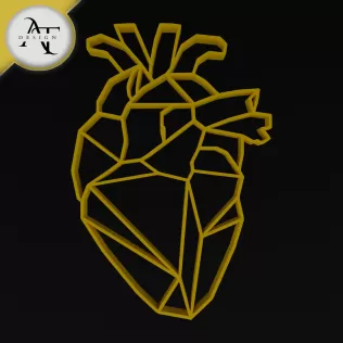 Heart - Geometric - 2D Wall Art Decor