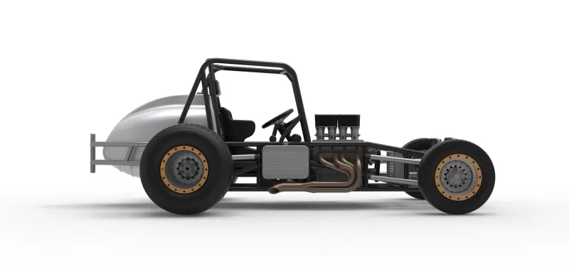 Vintage Dirt Silver Crown Car Base Scale 1:25 - Model preview 22