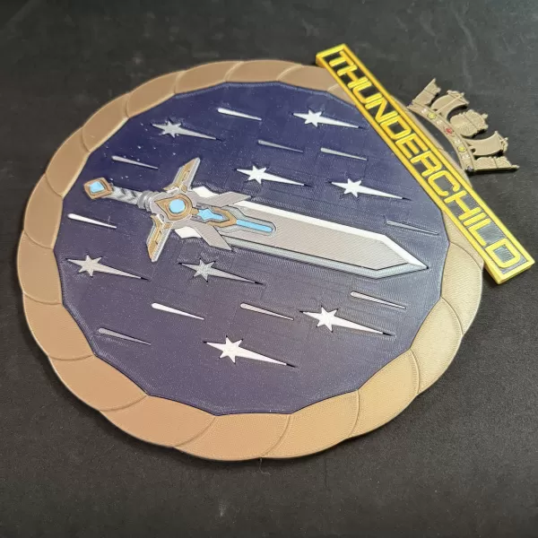 HMS Thunderchild AD01 Ship's Badge Wall Plaque - Model preview 2