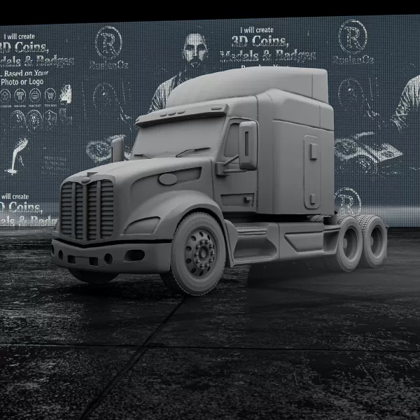 Peterbilt 579 – 3D Printable Truck Model - Model preview 8