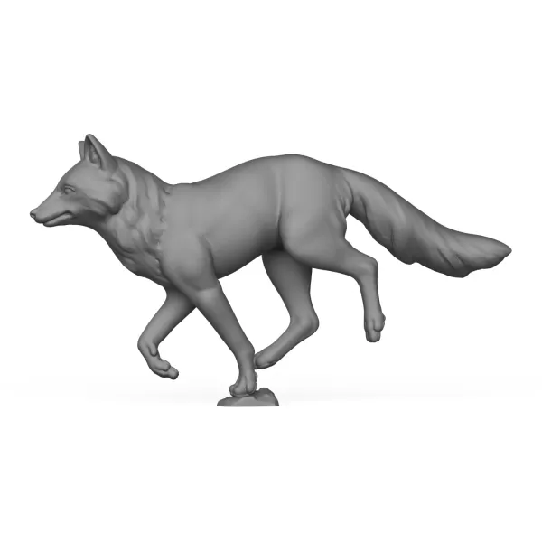 3D Printable Fox Running Pose - Model preview 3