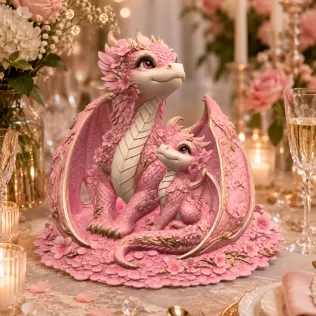 Cherry Blossom Dragon Family STL File for 3D Print - Model thumbnail 3