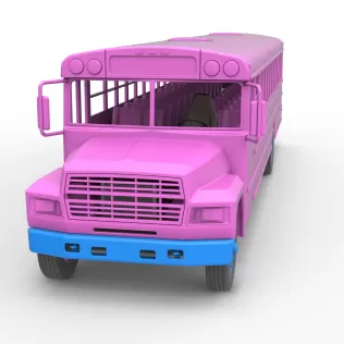 School bus for Figure 8 racing Version 2 Scale 1:25 - Model thumbnail 5