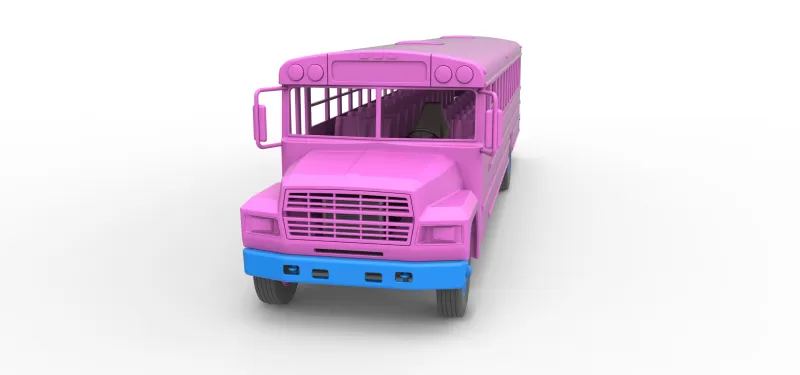 School bus for Figure 8 racing Version 2 Scale 1:25 - Model preview 5