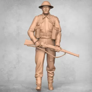 Military Soldier Statue - Model thumbnail 3
