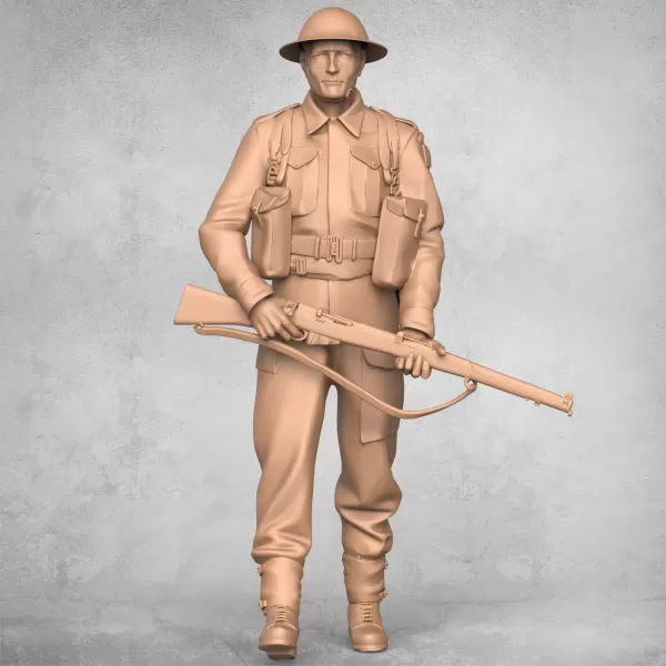 Military Soldier Statue - Model preview 3