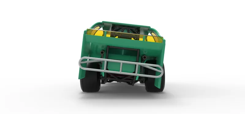 Northeast Dirt Modified stock car while turning V2 Scale 1:25 - Model preview 16