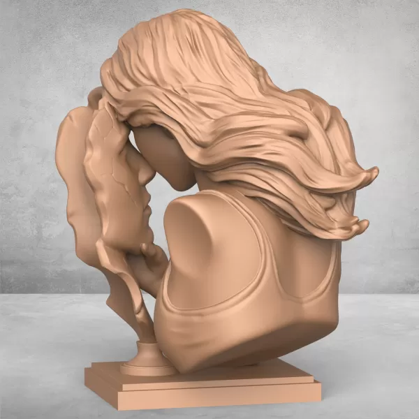 Beautiful Couple Statue. - Model preview 5