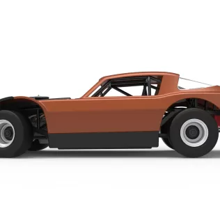 Vintage Dirt late model Race car V4 while turning Scale 1:25 - Model thumbnail 9